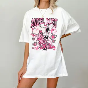 Angel Dust Hazbin Hotel Retro T-Shirt, Perfect gift for Fans, Hazbin Hotel Fan Merchandise, Anime Graphic Tee, Gift for Anime Lovers