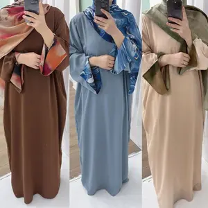 2025 Muslim Prayer Spring/Summer Beautiful Loose Casual Dress abaya for women Caftan Robe Maxi Formal Beige