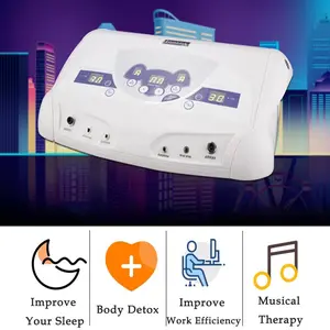 Ionic Foot Bath Detox Machine, Foot Detox Mahcine SPA for 2 Users with MP3 Music Player, Including 2 Earphones, 2 Wrist Straps, 2 Arrays, 5 Foot Basin Liners