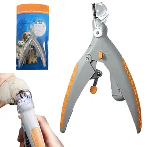 LED Light Pet Nail Clipper 5X Magnification That Doubles as a Nail Trapper, Great for Trimming Cats & Dogs Nails & Claws, Razor Sharp and Durable Blade , Quick-Clip
