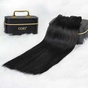 18A Raw Indian Straight Human Hair 3 Bundles 100% Unprocessed Virgin Hair Extensions Thick Full Ends Natural Black Silky Soft Luxury Reusable
