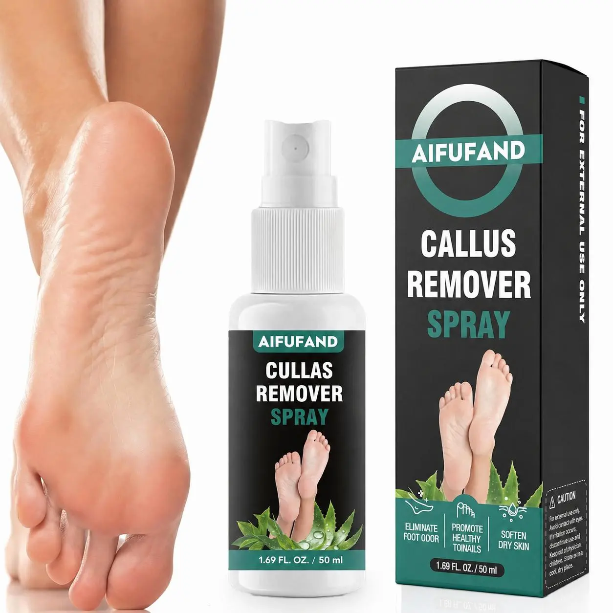 AIFUFAND Foot Exfoliating Spray – Gently Removes Rough Dead Skin & Helps Restore Soft, Smooth Feet