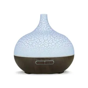 GREEN FOREST Aromatherapy Humidifier with 7-Color Ambient Lighting & Crackle Design for Home Use USB Powered