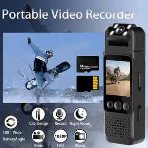 1080P Full HD Wearable Sports Camera, Portable Video Recorder with Lithium Polymer Battery, 128mb Memory Card, One-Touch Audio & Video Recording