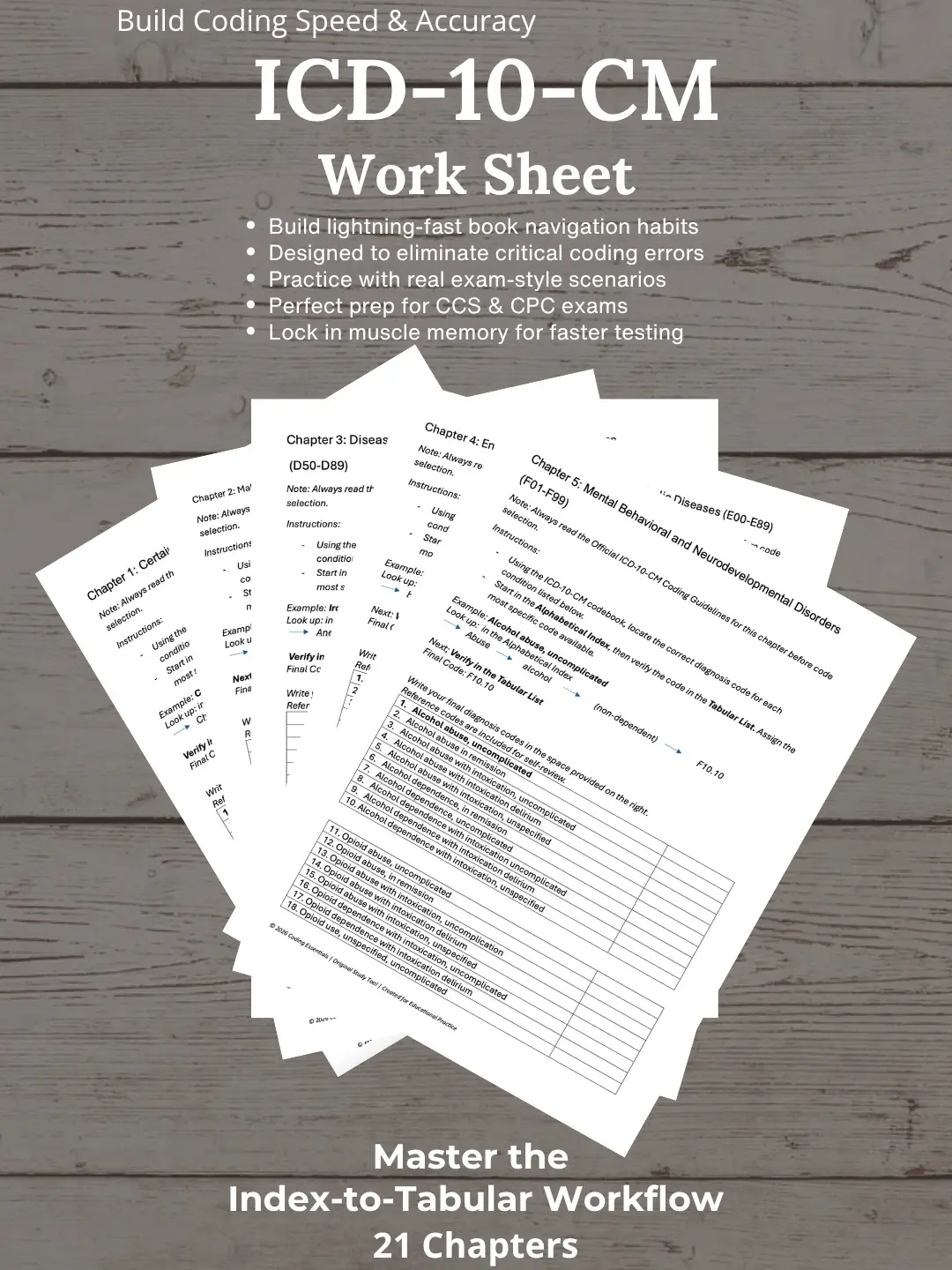 ICD-10-CM Practice Worksheet