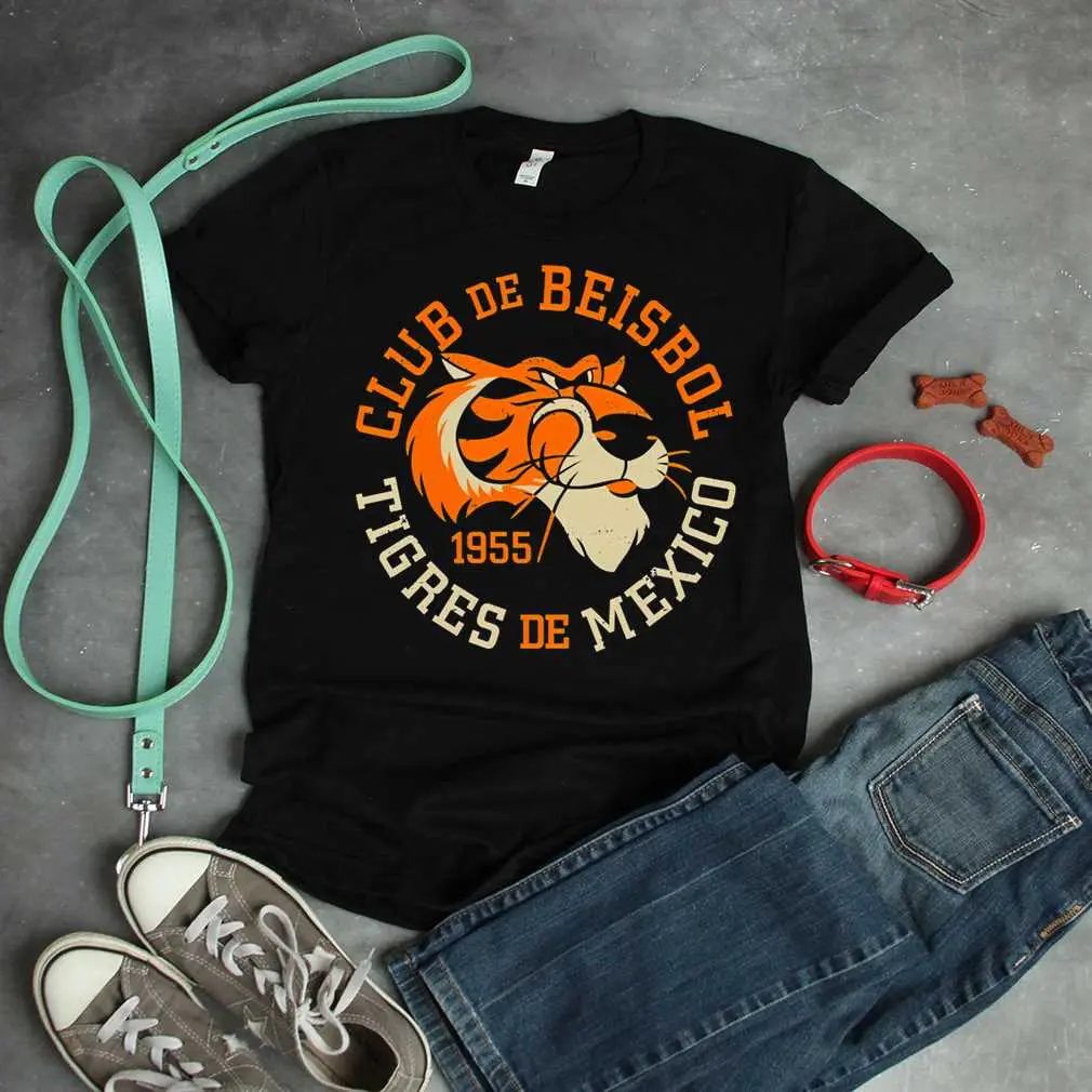 Tigres De Mexico  Mexico City Tigers 1955 Club De Beisbol Logo (Distressed) Shirt T-Shirt