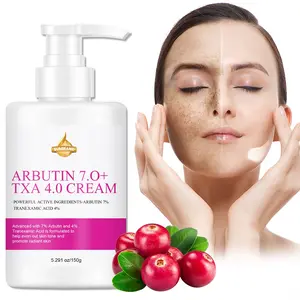 Even & Radiant Face Cream. 150g Arbutin Extract Cream. Tranexamic Acid promotes even skin tone. Fast-absorbing, Lightweight, Hydrating Lightweight Moisture, and non-greasy. Ideal for dull skin, daily care, natural skin care, and travel, Moisturizers