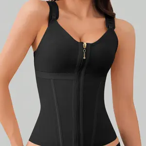 SOBNDY Waist Trainer adjustable Corset for Women Tummy Control Sport Workout Colombian Shaper with Zipper Wireless Bras Push Up FallFreshness FallFreshness Fit Shapewear