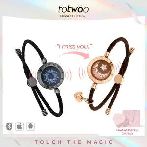 totwoo Sun&Moon Touch Bracelets  Functional Love Connect Gift For Boyfriend or Girlfriend or your Familay