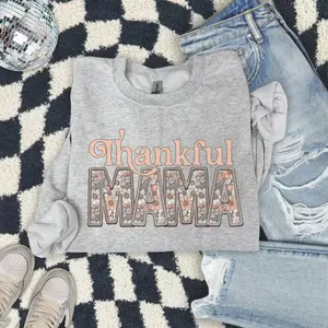 Thankful Mama Sweatshirt - Ash Grey