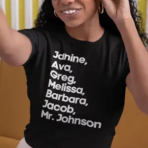 T-Shirt Abbott Elementary Janine Ava Greg Melissa Barbara Jacob Mr.Johnson Graphic Tee