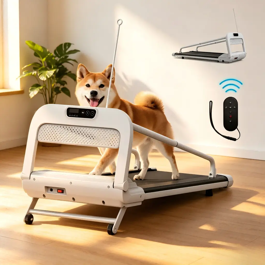 2026 Quiet Smart Steel Dog Treadmill, Foldable Easy Storage Pet Exercise Machine with 2.5HP Motor, Adjustable Speed, 41.34" x 15.75" Size for Small/Medium Dogs Indoor Workout, Noise Reduction