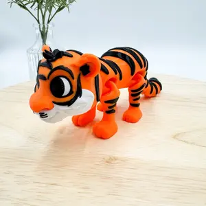 Bengal Tiger 3D Printed Figurine Orange and White Decor Ornaments for Home Decoration