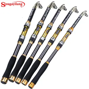 Sougayilang  Fishing Rod 24 Ton Carbon Fiber, CNC Machined Reel Seat, Comfortable EVA Handle, Portable Travel Fishing Rod for Bass,and Crappie Fishing
