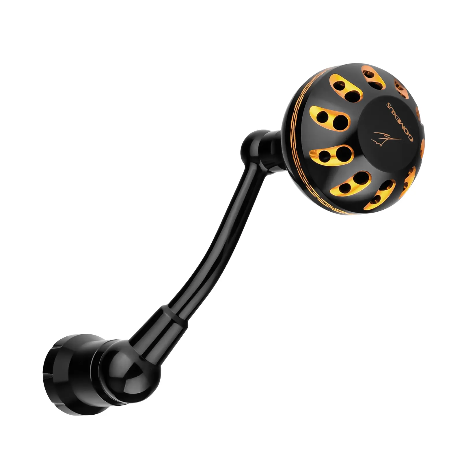 GOMEXUS Plug & Play Aluminum Power Handle for Daiwa BG Spinning Reel｜Round Knob｜More Torque｜Saltwater Ready