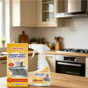 Heavy Duty Kitchen Cleaner Degreaser Spray Multi-Purpose Removes Oil Grease Food Stains Quick Clean for Stove Oven Range Hood Sink