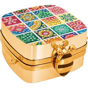 Sunflower Diamond Painting Mirror Bag Diamond Painting Mirror Organizer Box Mini DIY Diamond Art Makeup Bag for Earrings Necklace Rings