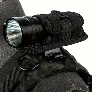 Tactical Flashlight Holster, 1 Count 360° Rotatable Waist Clip, Durable Portable Nylon Flashlight Holder, Suitable for Hunting & Fishing Work Travel【No Torch】