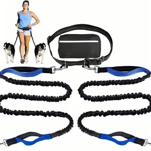 Hands-Free Dog Leash for Jogging with Reflective Rope - Adjustable & Durable for Comfortable Walking