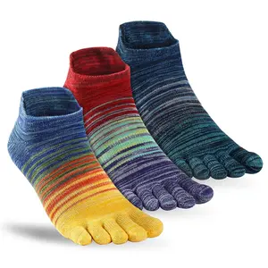 Men Womens Five Toe Socks Colorful Ankle/Crew Comfortable & Breatheable Running Cotton Socks (3-6 Pairs)
