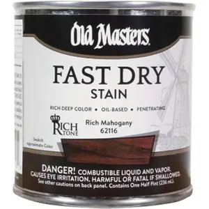 Old Masters 62116 0.5 Pint Rich Mahogany Fast Dry Stain