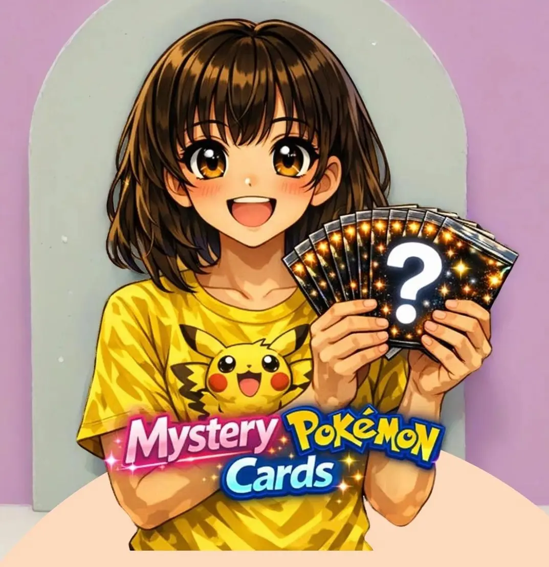Pokémon Collectible Cards Set Mystery Box - 10 Assorted Trading Cards, 1 EX or Better, Good Overall Condition, Ideal for Party Favors