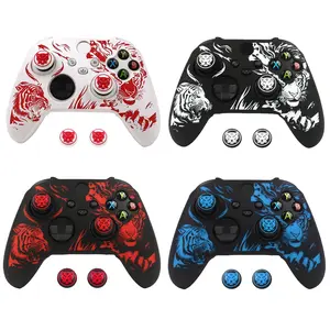 For Xbox Series X Gamepad Skin Laser Engraved Controller Design Silicone Cover Perfect Fit for Xbox Series S Controller Case Joystick Accessories