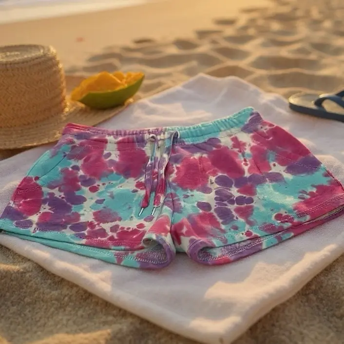 NEW! Ladies Tie-Dye Fleece Shorts with Pockets Hand dyed to order Small - 2XL