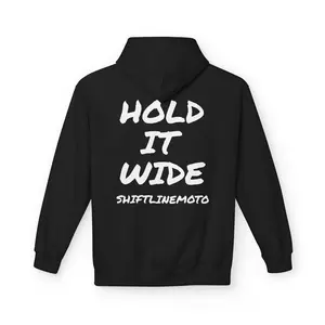 Shiftlinemoto - Hold It Wide Hoodie — 'Hold It Wide' Graphic Pullover