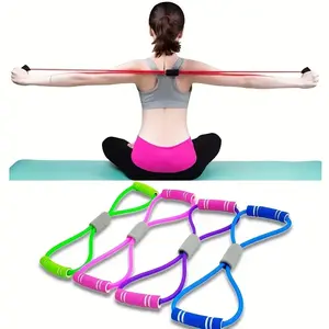 8-Strand Resistance Bands with Foam Handles, Durable Stretching Weight Bands Set, Stackable, Medium Tension for Core, Arm & Leg Workouts, Ideal for Beginners, Yoga & Pilates Training, Workout Accessories, Fitness training band, Workout Straps
