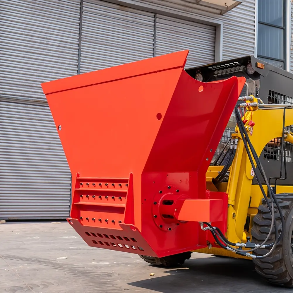 Stone Crusher, Skid Steer Loader Attachment, Crushing Rocks