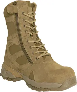 Coyote Brown - 8" Forced Entry Composite Toe Side Zip Tactical Boot