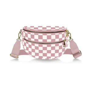 Teen Girls Checkered Mini Crossbody Bag, Cute Small Chest Sling Bag, Stylish Versatile for Young Ladies, Perfect Gift for Daughters