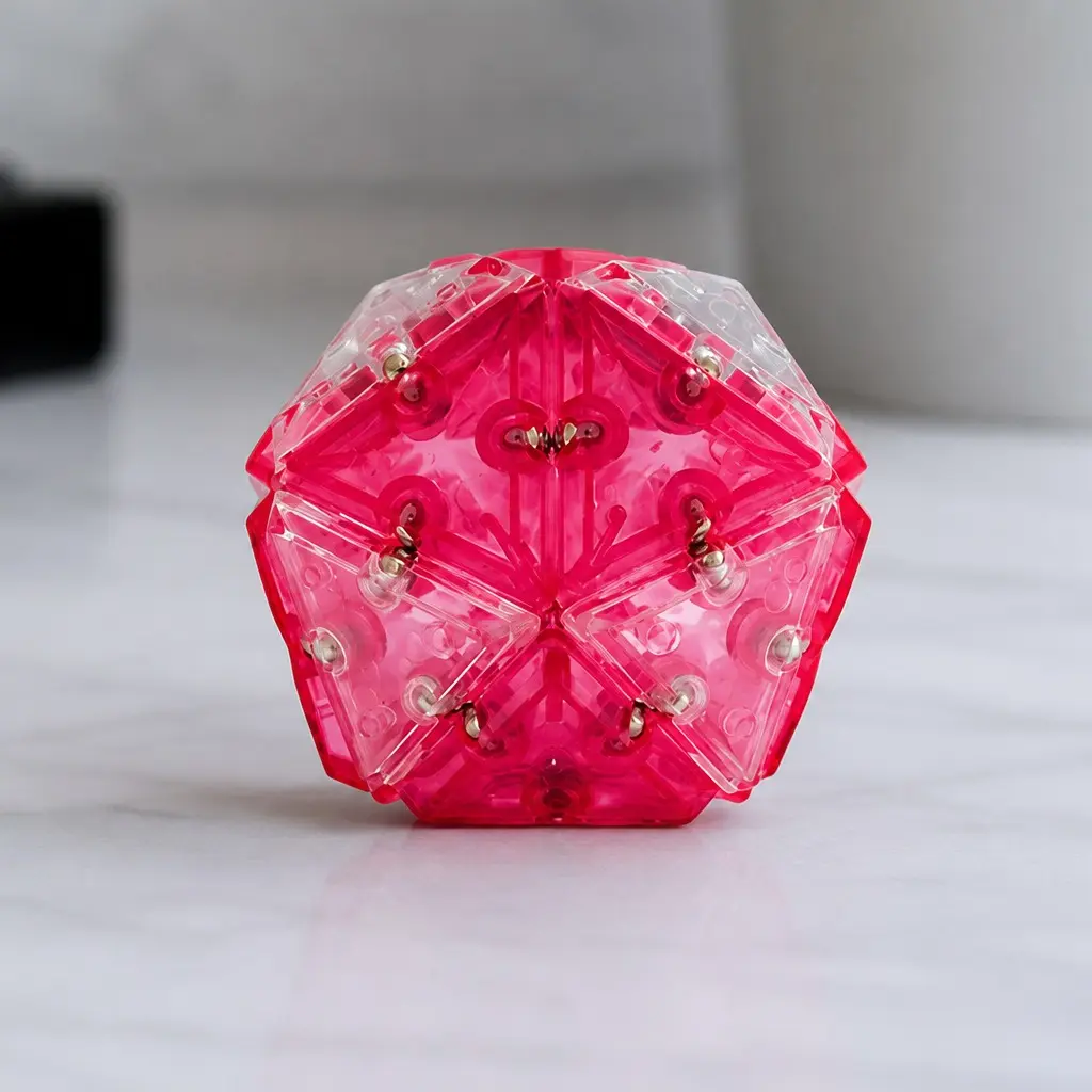 Magnetic Fidget Toy - 20 Triangle Shapes Plastic Magnet Set for Ages 14+, Stress Relief & Shape Building Classic Novelty Toy for Adults, Teens