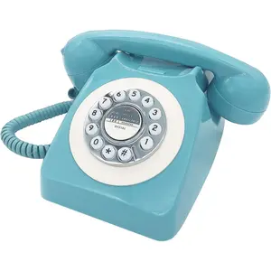 Corded Retro Phone,  Vintage Old Phones, Classic 1930's Antique Landline Phones for Home & Office Decor, Novelty Hotel Telephone with Redial