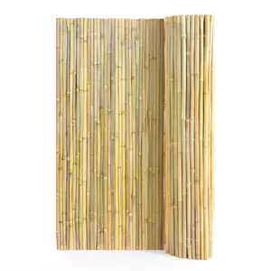 VEVOR Natural Rolled Bamboo Fence, Eco-Friendly Bamboo Privacy Fence 6 ft H x 8 ft L x 0.75 in D. , Decorative Bamboo Privacy Screen for Garden, Backyard, Balcony, Patio, Pool Side