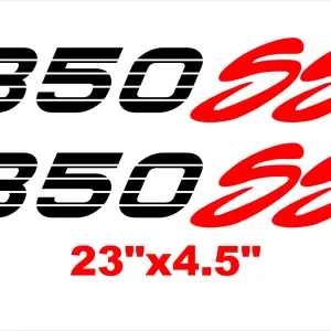 350 SS Side Bed Decal for Chevy Trucks kit of Red and Black Gloss Stickers