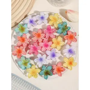 Fashionable and cute hair catcher set, flower hair clip, gradient color Bauhinia anti slip hair catcher, small Bauhinia flower designed hair catcher suitable for women to attend parties and other activities