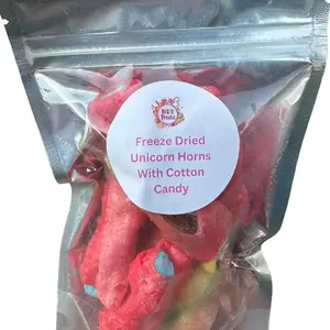 Freeze Dried Unicorn Horns with Cotton Candy inside