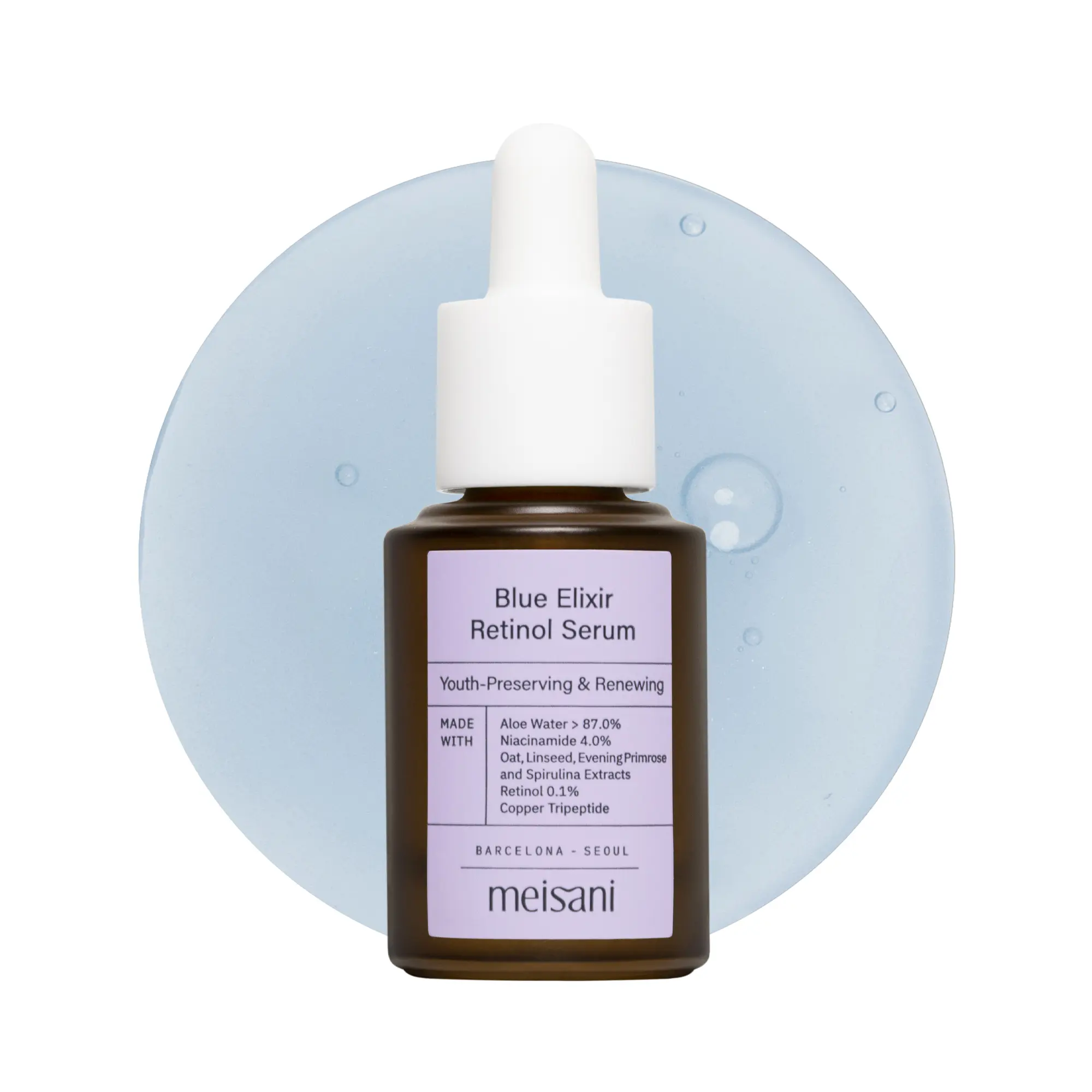Meisani Blue Elixir Retinol Serum | Firming & Fine Line Care, 0.5 fl.oz.