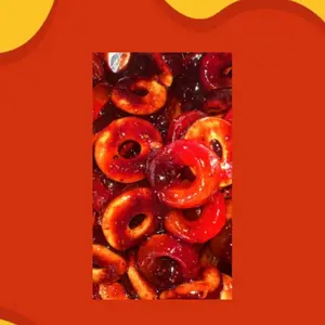 Arito durazno peach ring with Chamoy