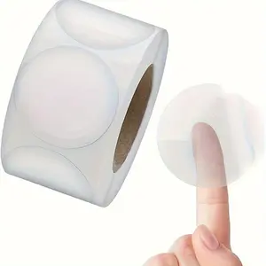Transparent Self-adhesive Closure Sticker, 1000pcs/roll Round Sealing Sticker, Clear Round Labels for Envelopes, Boxes and Gift Wrap, Adhesive Stickers