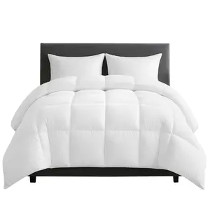 Lux Decor All Season Quilted 1 Pc Comforter- Box Stitching Duvet Insert - Autumn Lightweight Comforter - Soft, Breathable, Durable Cozy Microfiber Down Alternative - Easy-Care Polyester Filling Comforter Set