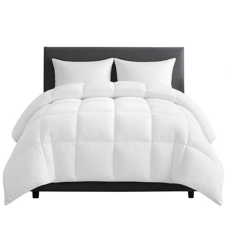Lux Decor All Season Quilted 1 Pc Comforter- Box Stitching Duvet Insert - Autumn Lightweight Comforter - Soft, Breathable, Durable Cozy Microfiber Down Alternative - Easy-Care Polyester Filling Comforter Set