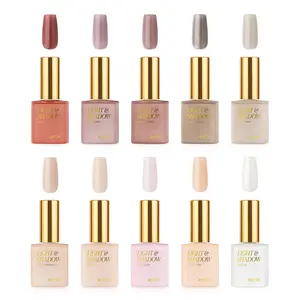 APRÉS Light & Shadow Sheer Gel Polish Winter Collection 10 Pcs Milky Neutrals Soft Pink HEMA-Free Vegan