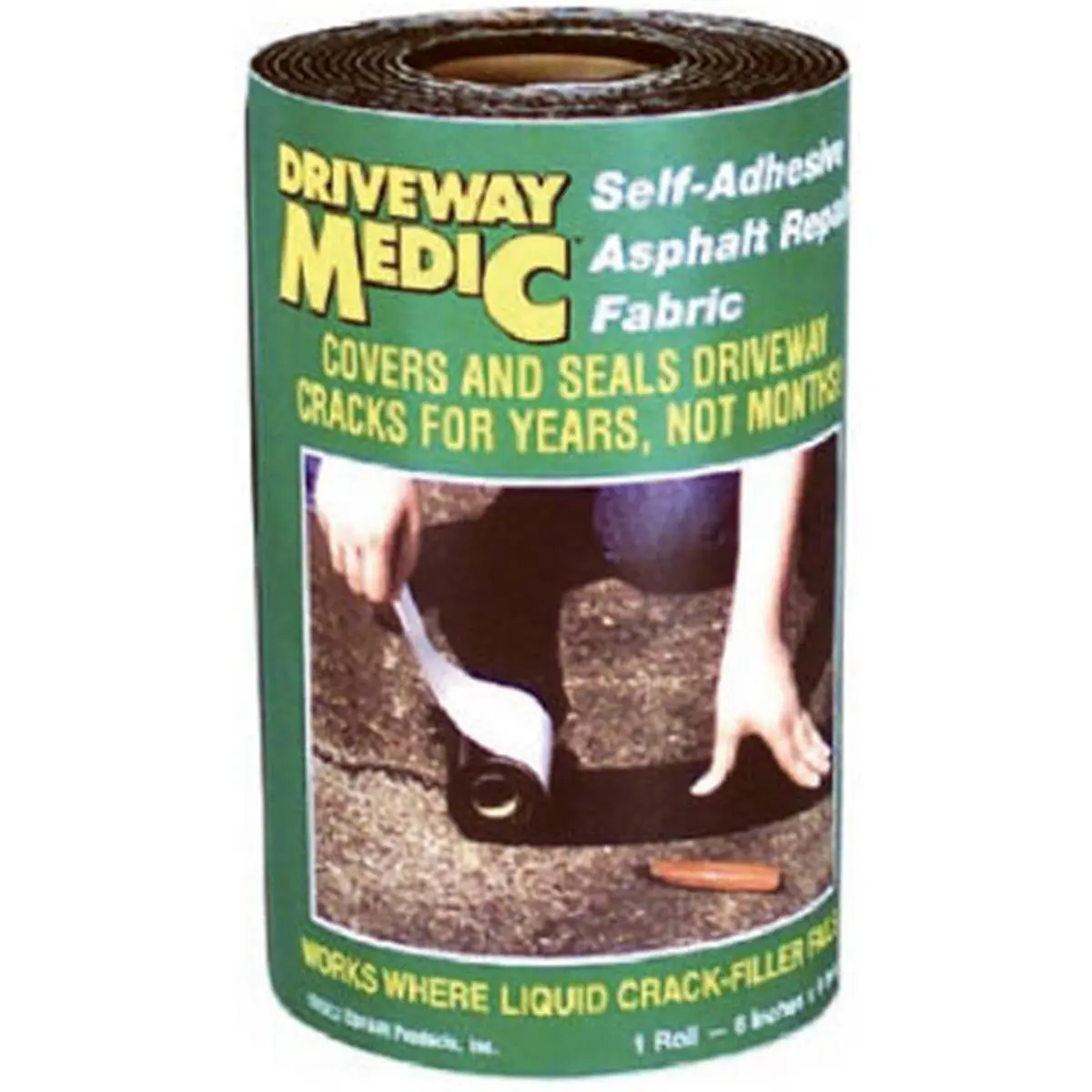 212 MAIN 609MD Waterproof Asphalt Repair Fabric - Self-Adhesive Driveway Patch, 6x9ft, 1.65 lbs, Covers & Seals Cracks for Years, Blacktop Surface Fix, Roofing & Flooring Repair Solution