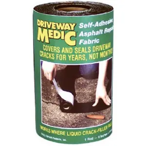212 MAIN 609MD Self-Adhesive Asphalt & Blacktop Driveway Repair Fabric - 6 in. x 9 ft., Driveway Sealer, Crack Fix Solution
