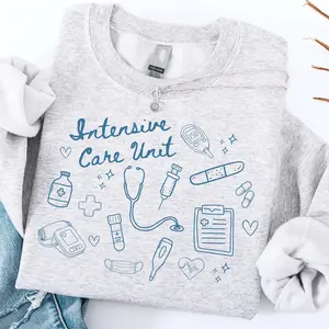 ICU Nurse Sweatshirt, Intensive Care Unit Nurse Crewneck, Gift for ICU, Graduation Present for RN, Gift For Her