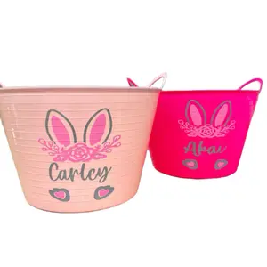 Personalized Easter Basket, Easter Basket, Custom Easter Basket, Easter Basket for Kids, Name Easter Basket, Pink Easter Basket, Blue Easter Basket