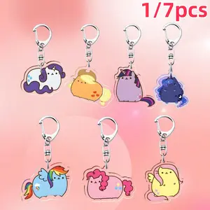 Acrylic Keychains, Cartoon-Themed Car Keychain Pendant, Keychain Kawaii, Bag Hanger, Small Gift for Decoration, Convenient School & Office Accessory